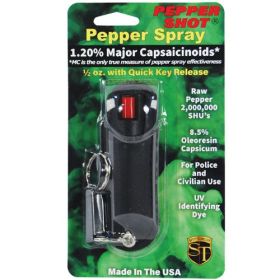 Pepper Shot 1.2% MC 1/2 oz Halo Holster (Options: Black)