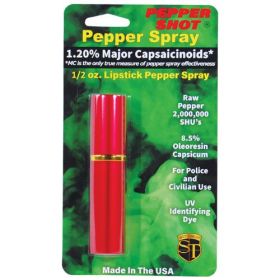 Pepper Shot 1.2% MC 1/2 oz lipstick pepper spray (Options: Red)