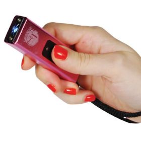 Slider 40 million volt stun gun flashlight 4.9 milliamps (Options: Pink)